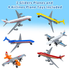Tcvents glider airplane toy with durable metal construction