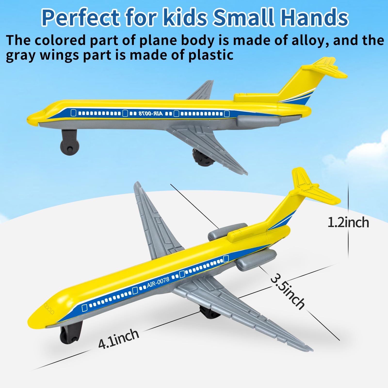 Tcvents pull-back airplane model highlighting sturdy metal design