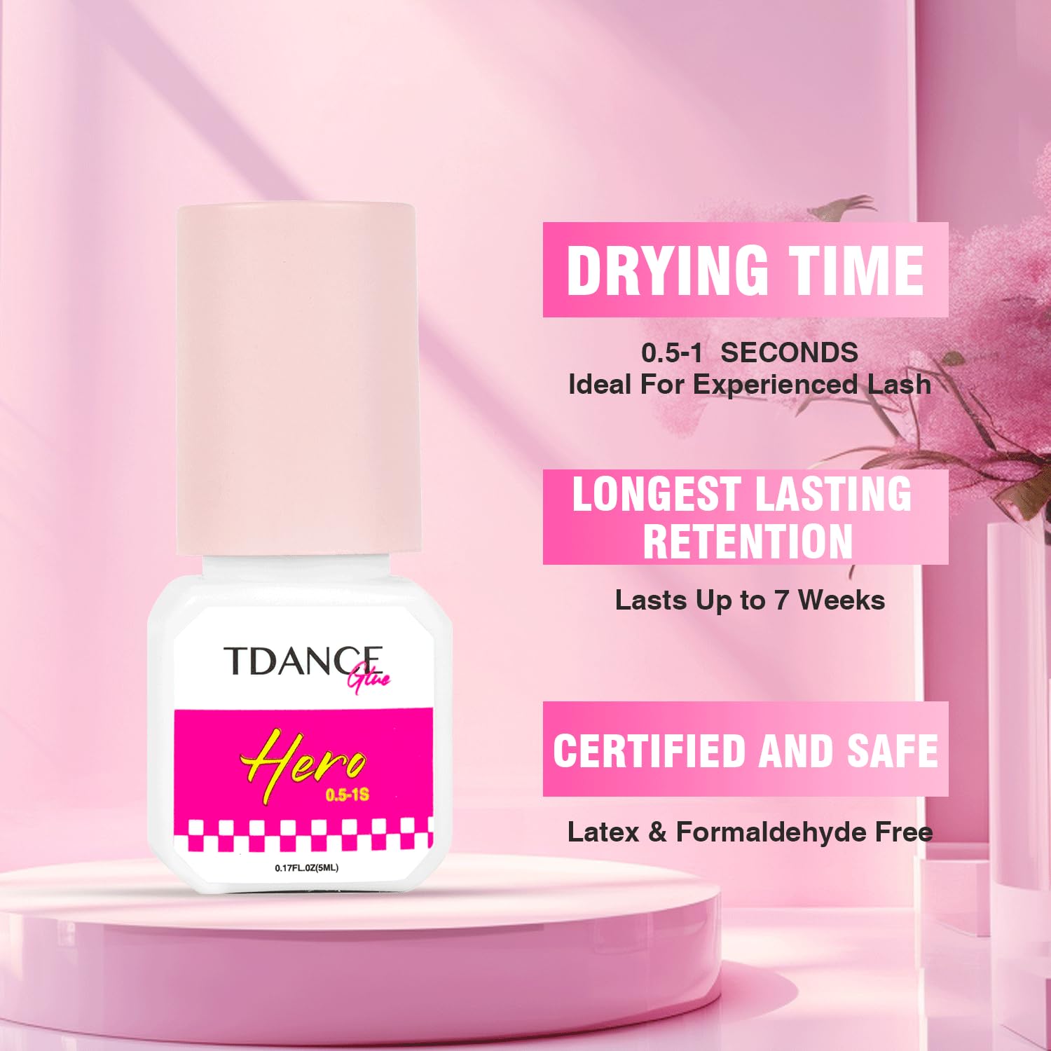 TDANCE formaldehyde-free and latex-free glue for safer sessions