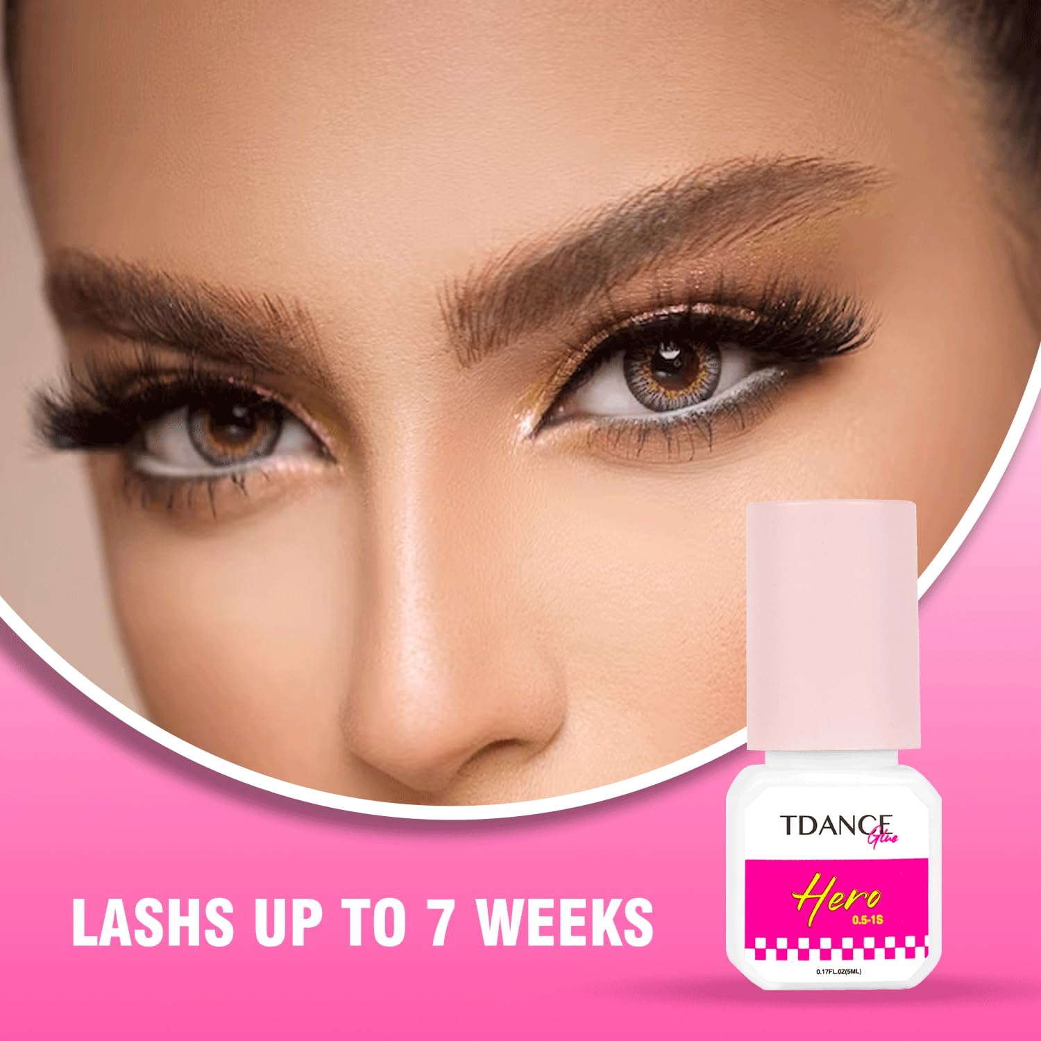 TDANCE precision-tip bottle enables quick, accurate lash placement