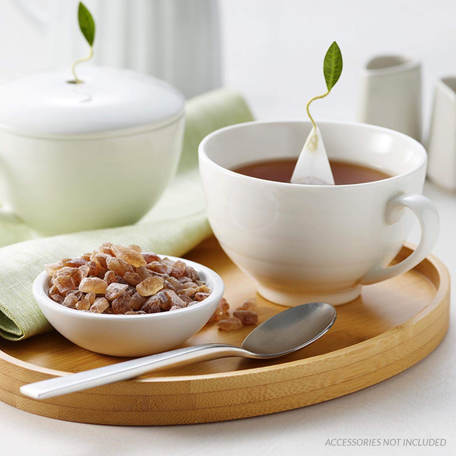 Tea Forte amber hue sugar crystals for baking and dessert decor