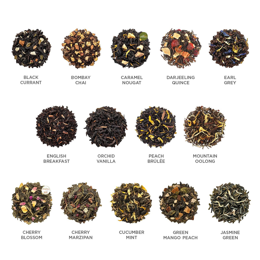 Tea Forte Black Currant tea pouch ready for quick flavor exploration