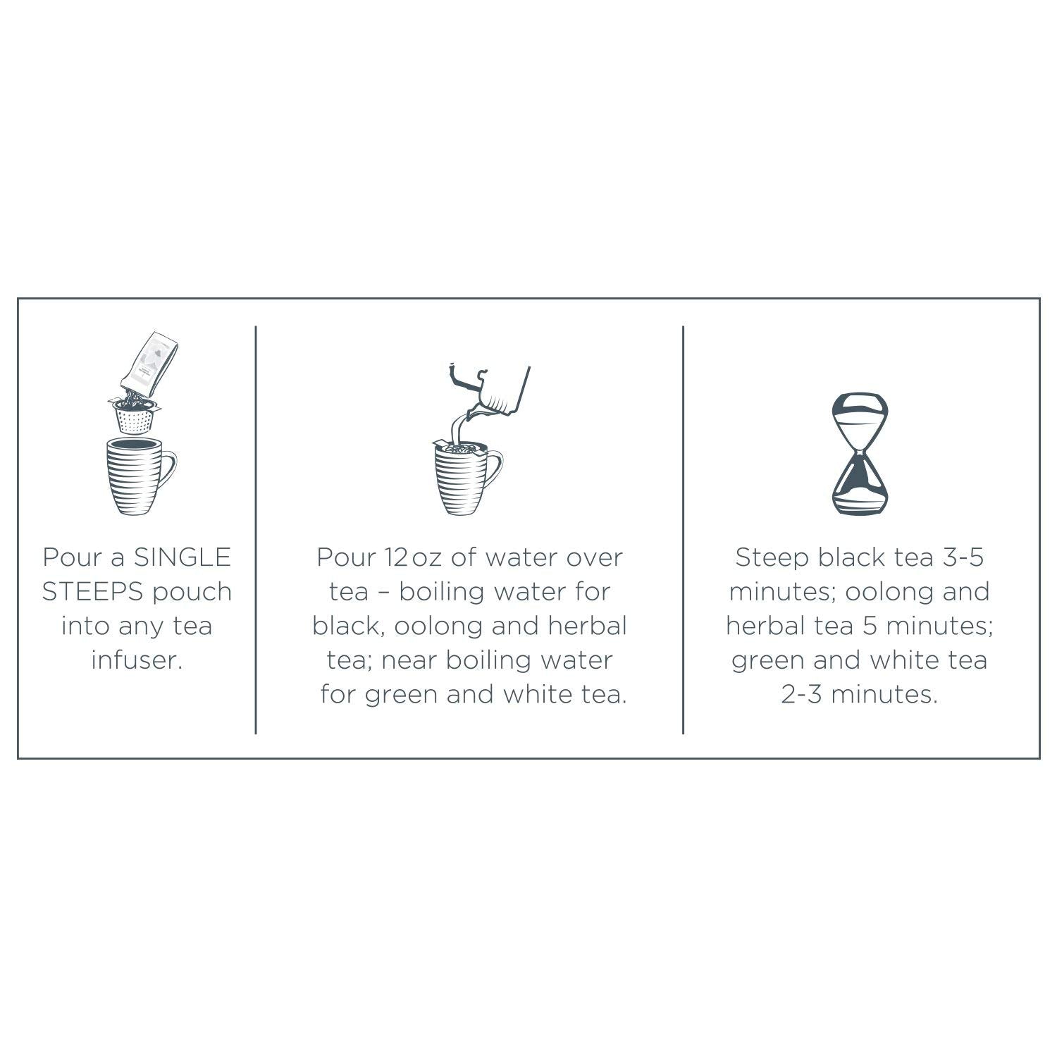 Tea Forte brewing cup with tea for quick, hot cups