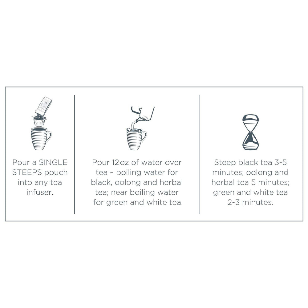 Tea Forte brewing cup with tea for quick, hot cups