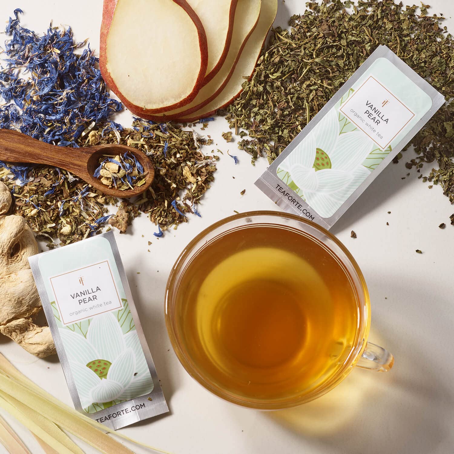 Tea Forte infuser basket enables easy loose leaf steeping