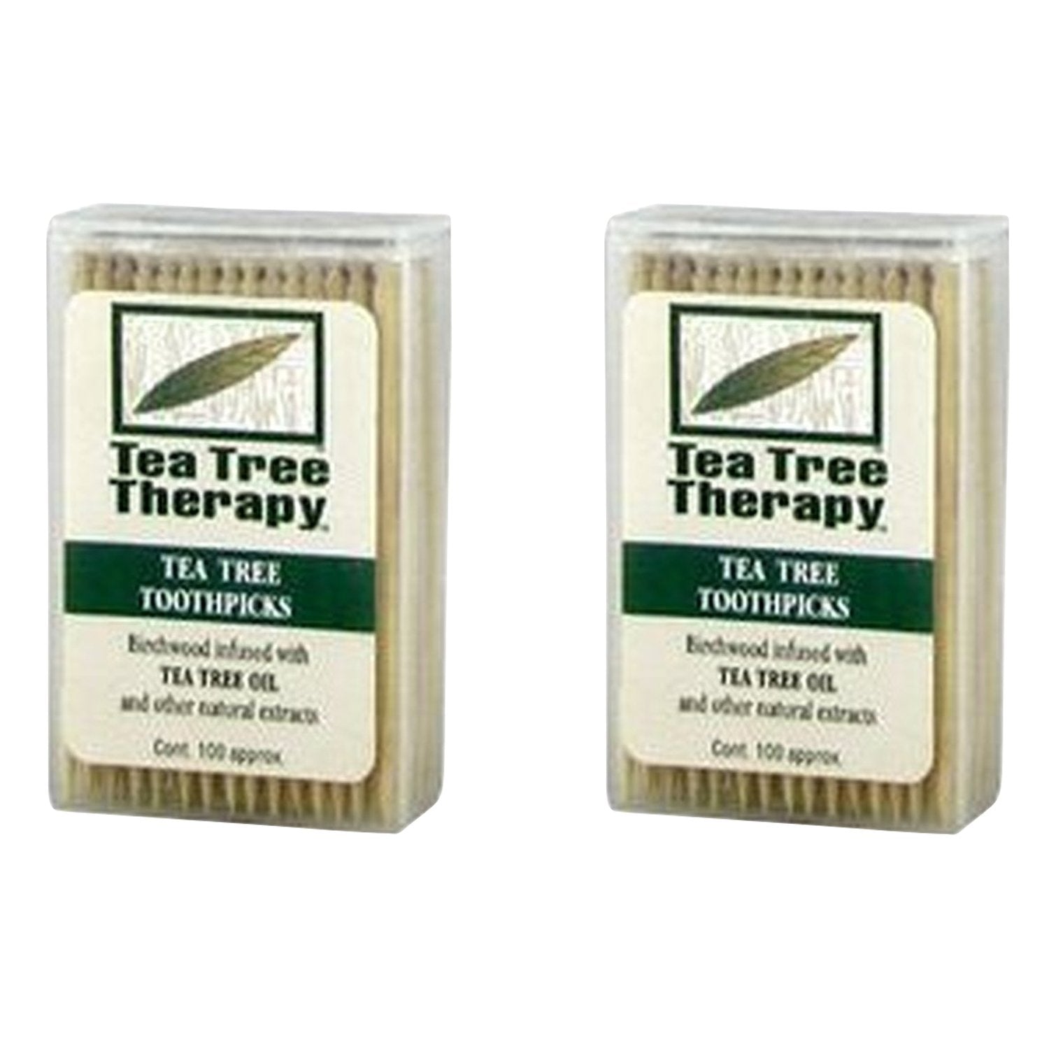 Tea Tree Therapy tea tree and menthol toothpicks for fresh breath on the go