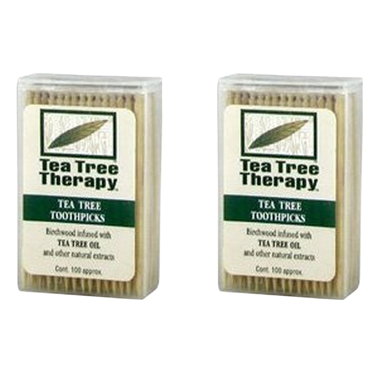 Tea Tree Therapy tea tree and menthol toothpicks for fresh breath on the go