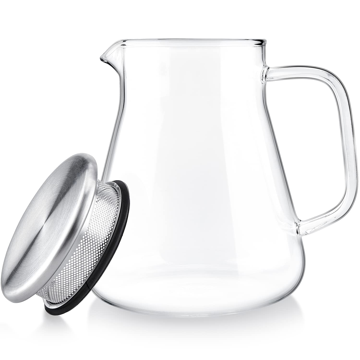 Teabloom 27 oz glass teapot designed for loose-leaf tea brewing