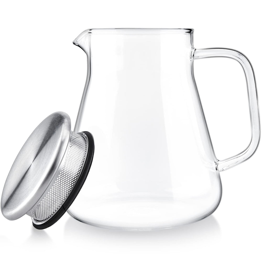 Teabloom 27 oz glass teapot designed for loose-leaf tea brewing