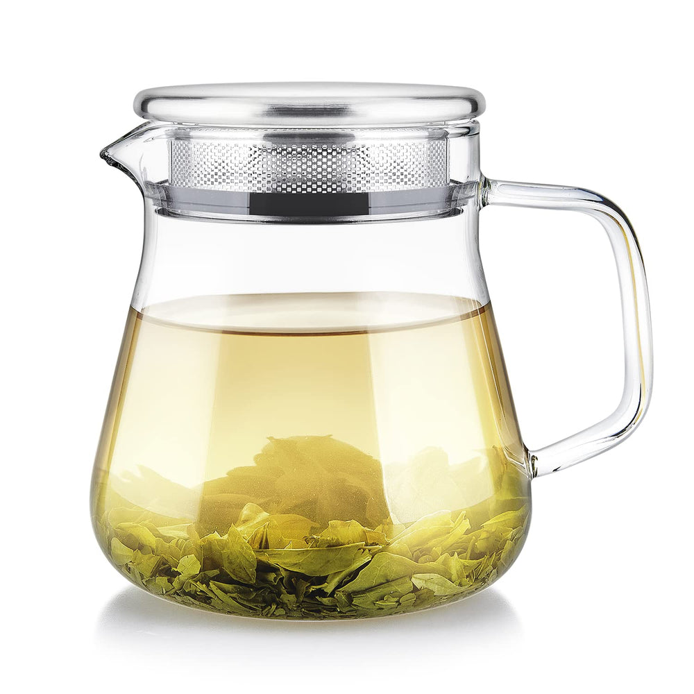 Teabloom One-Touch Tea Maker on stove for quick kettle heating.