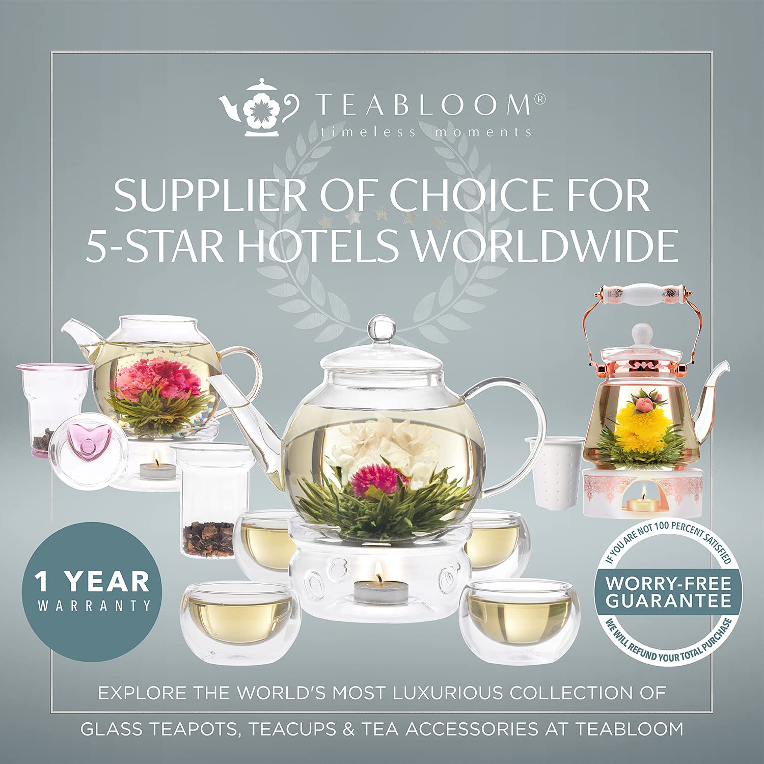 Teabloom one-year warranty and dedicated support for confidence