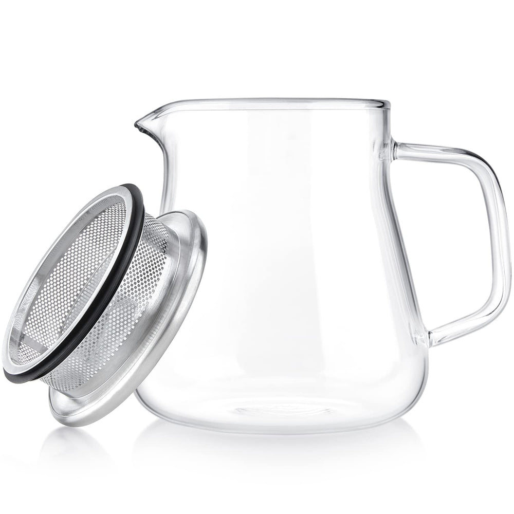 Teabloom silicone ring lid stays secure while pouring.