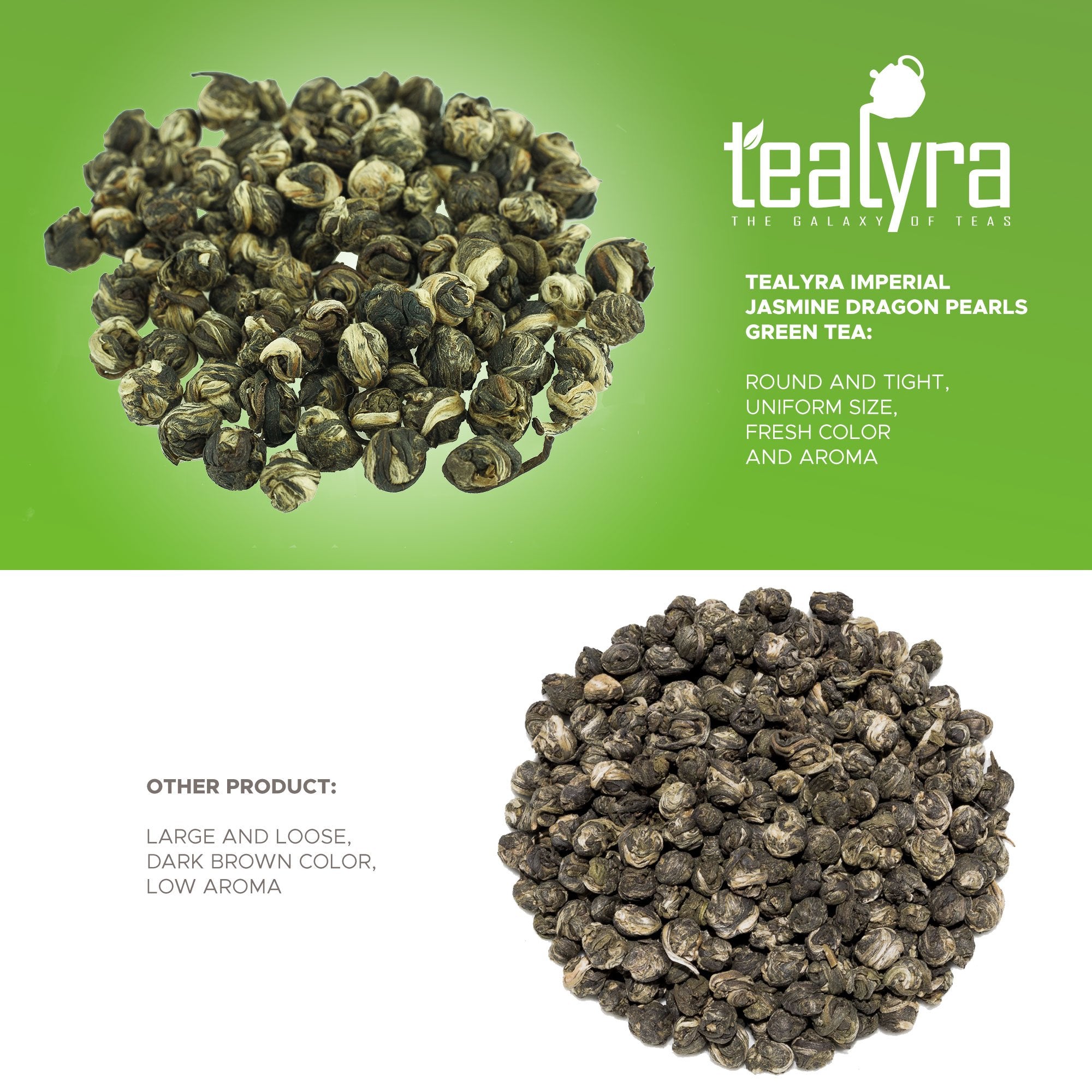 Tealyra Imperial Jasmine Dragon Pearls gift idea for tea lovers
