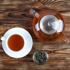 Tealyra Imperial Jasmine Dragon Pearls hot brew infusion highlights soothing floral notes