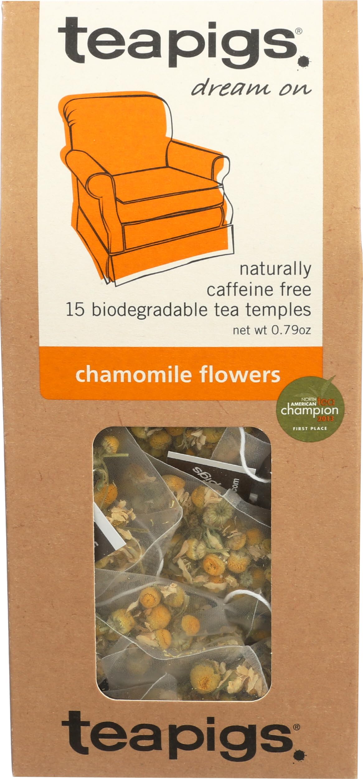 teapigs Chamomile Flowers Tea cup steep for a calming, caffeine-free moment