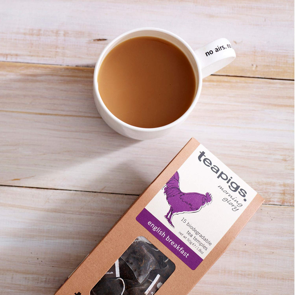 teapigs steaming cup of English Breakfast ready to sip
