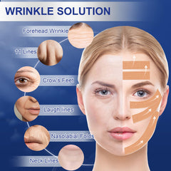 TEAWOO tape on deep frown lines for a refined contour