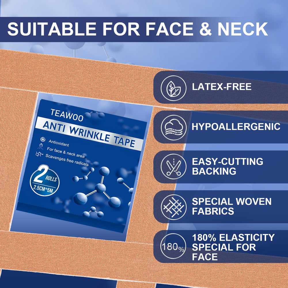 TEAWOO tape on nasolabial folds for softer lines