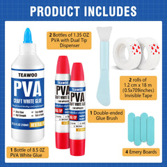 TEAWOO travel glue bottles for precise on-the-go repairs