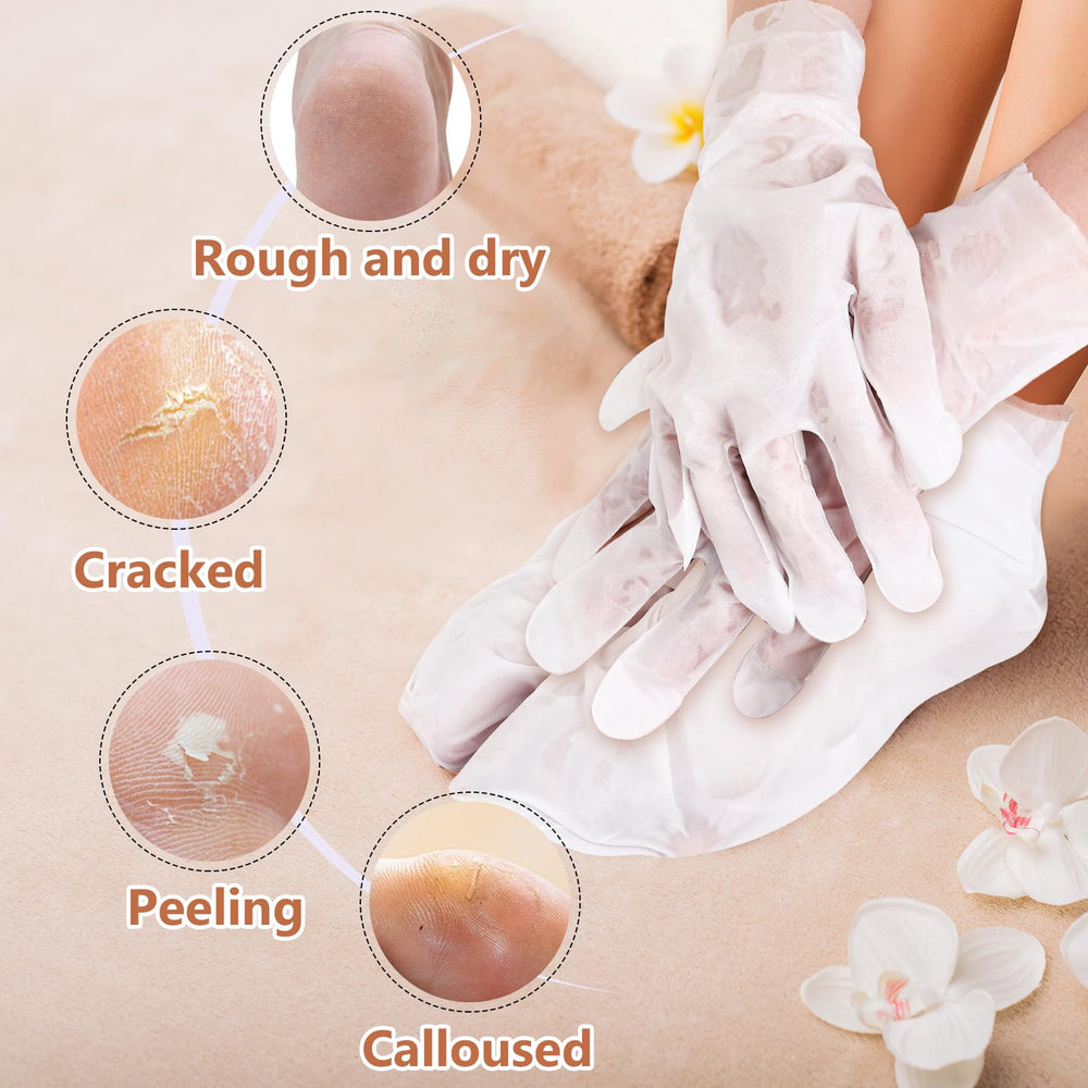 TEAWOO hand mask packaging shows rich moisture for dry hands.