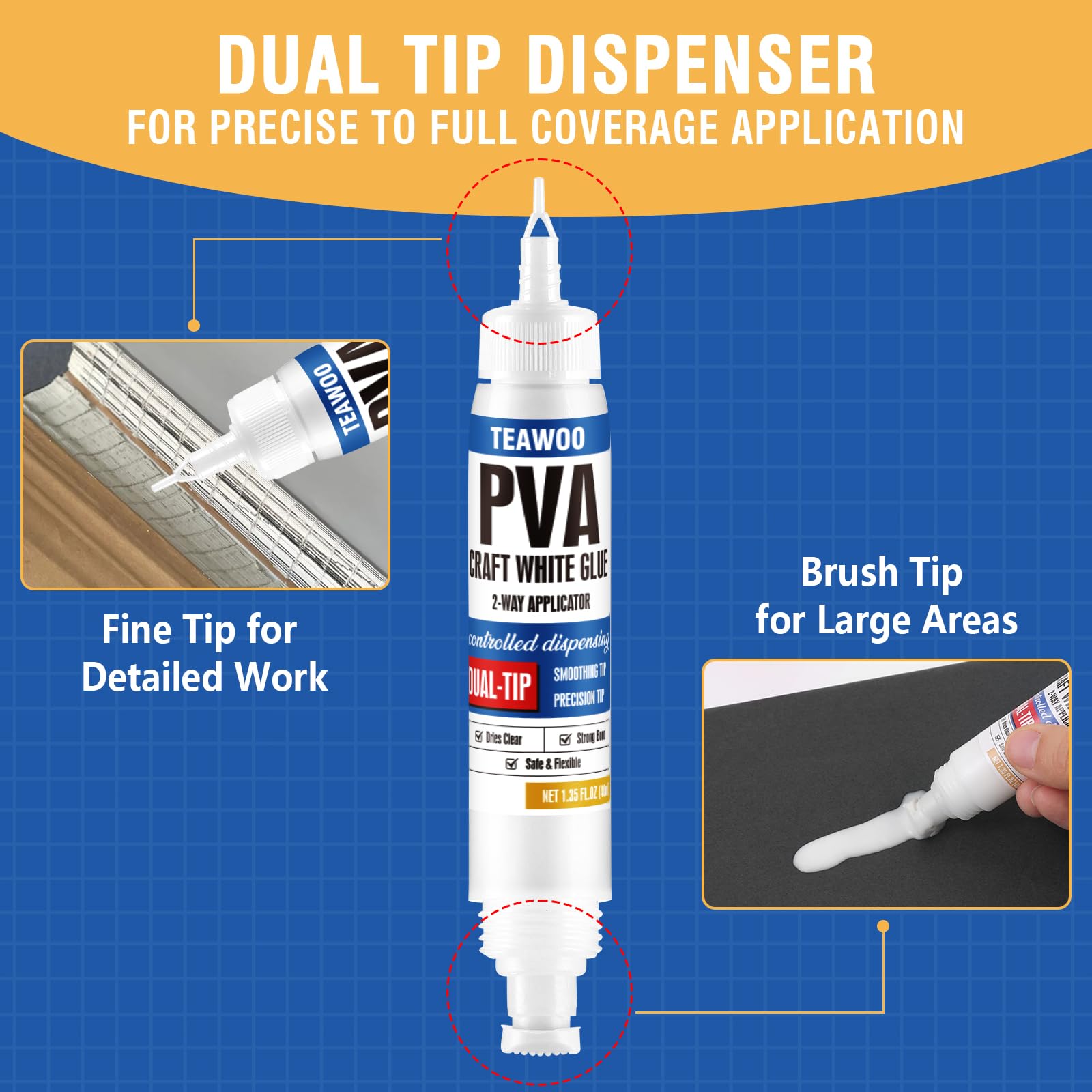 TEAWOO precision-tip bottles for careful, mess-free repairs