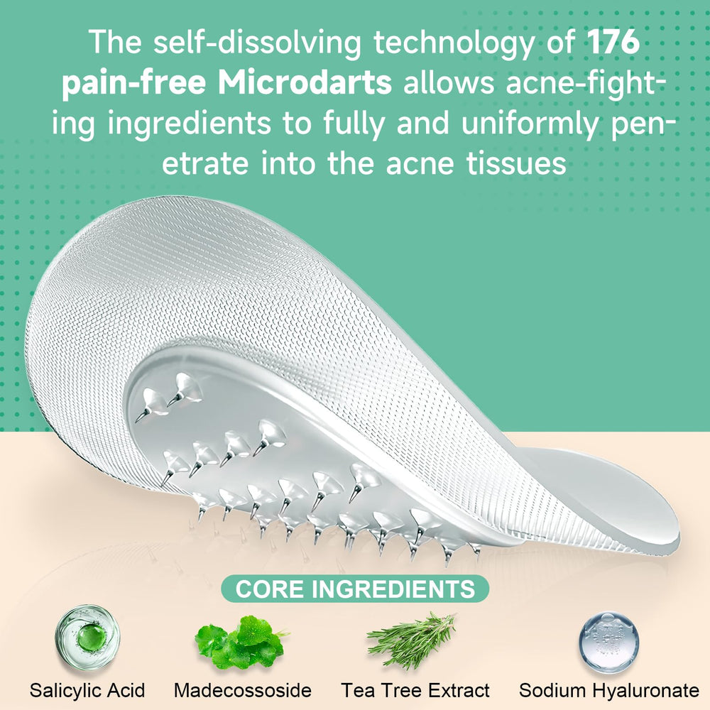 Ingredients label shows salicylic acid and madecossoside in TEAWOO patches.