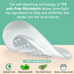 Ingredients label shows salicylic acid and madecossoside in TEAWOO patches.