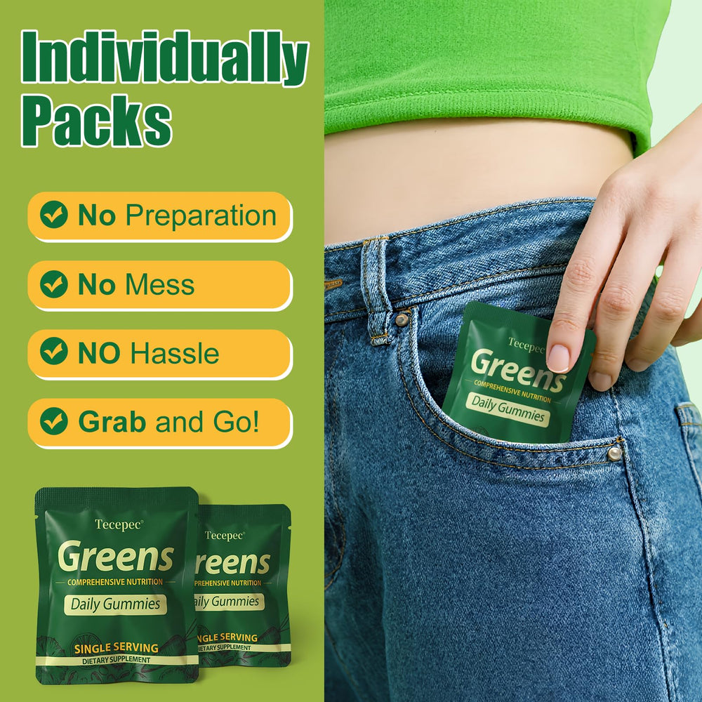 Single-serving gummies packets keep daily routine mess-free.