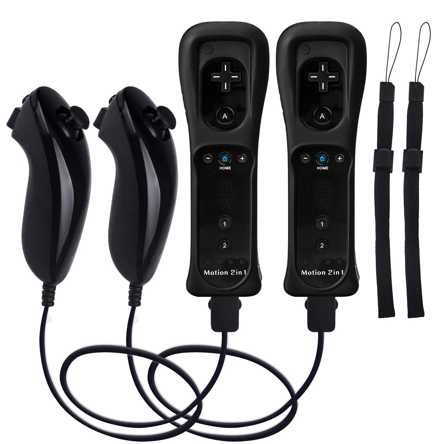 TechKen Motion Plus Wii controller front view, ready for immersive gameplay