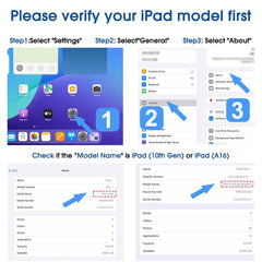 TechMatte iPad 10th Gen USB-C charging cable connected for pairing.