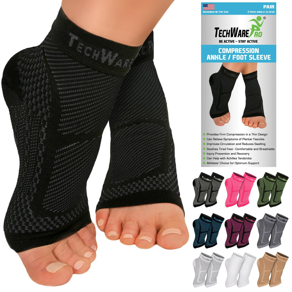 TechWare Pro ankle brace compression sleeve provides ankle support for daily activity