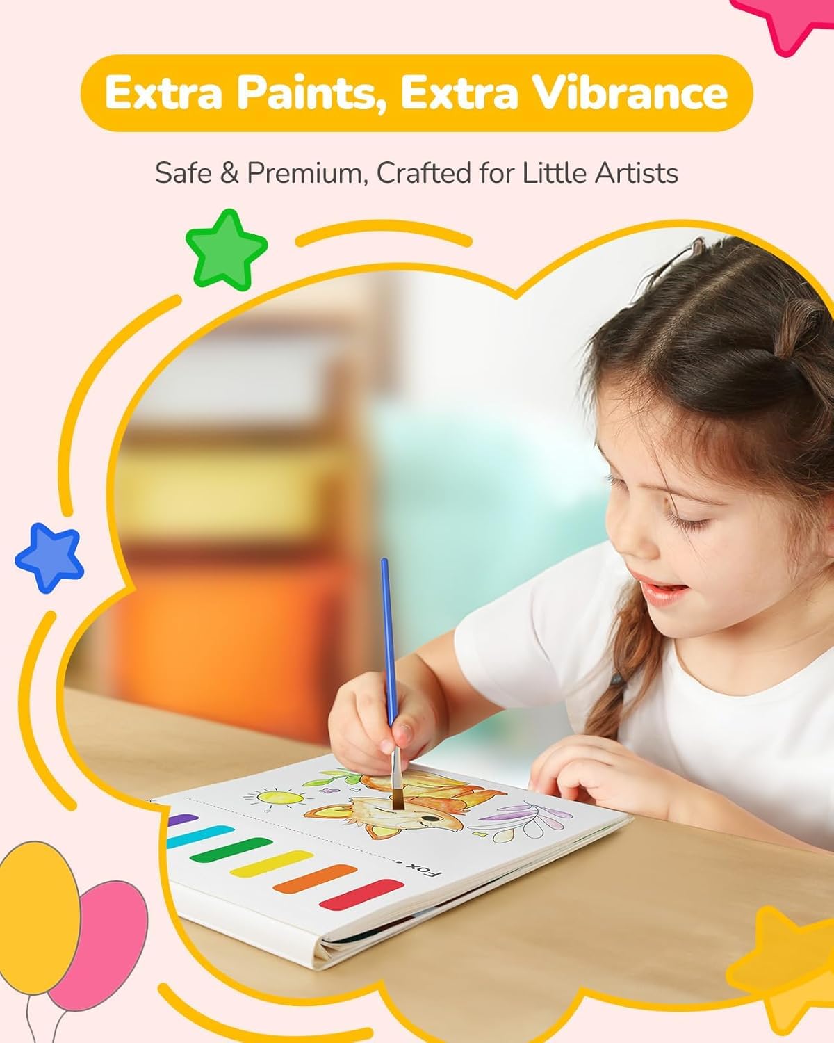 TECJOE 6 brushes included for precise, mess-free watercoloring.