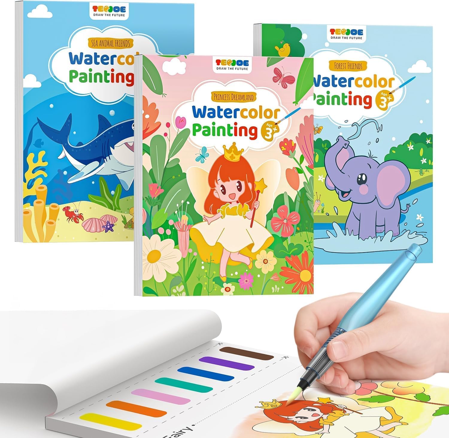 TECJOE 3-pack forest cover page for kid-friendly coloring and imagination.
