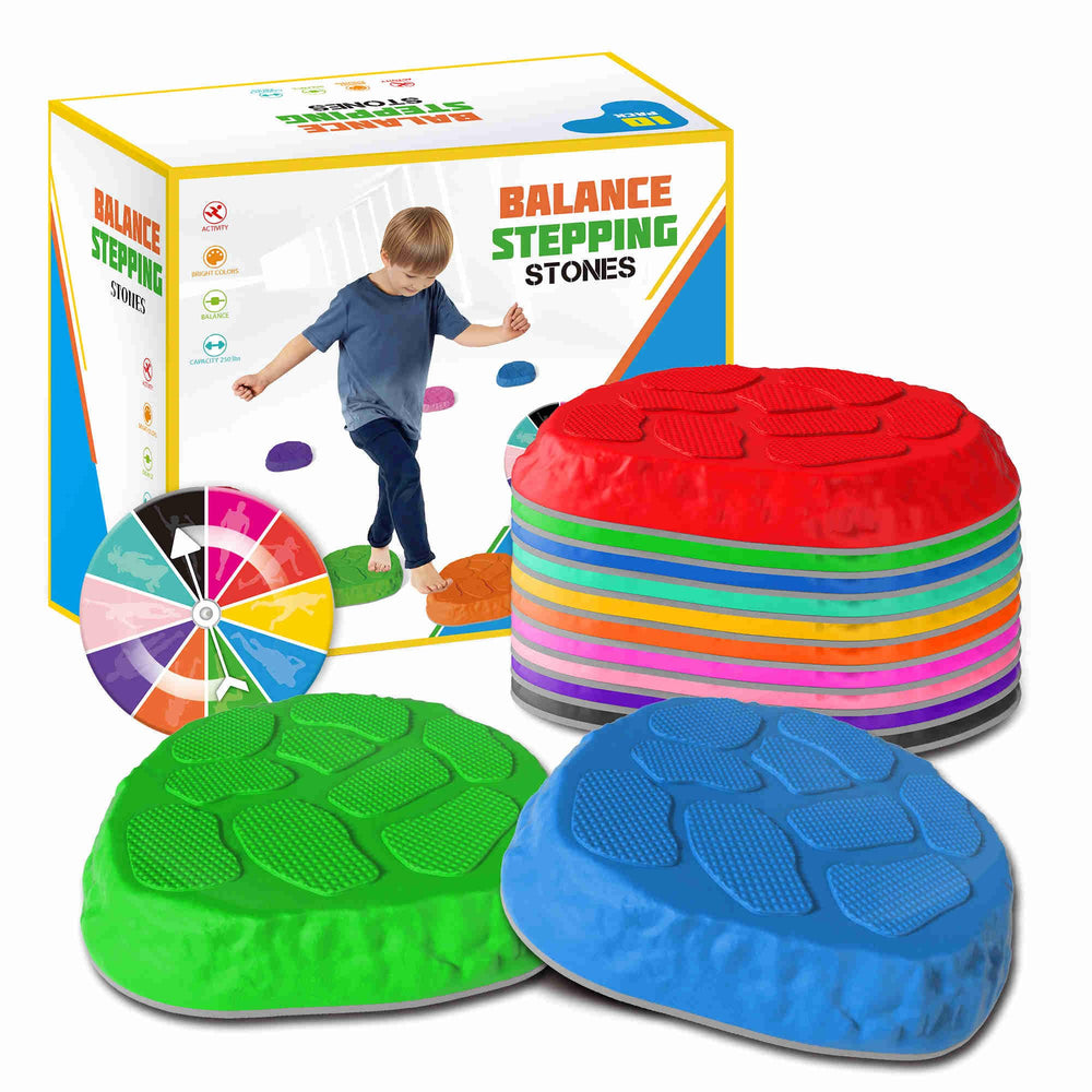 TECKMICO stepping stones with non-slip base for safe indoor and outdoor use.