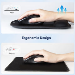 TECKNET ergonomic wrist-rest side view showing firm, comfortable support.