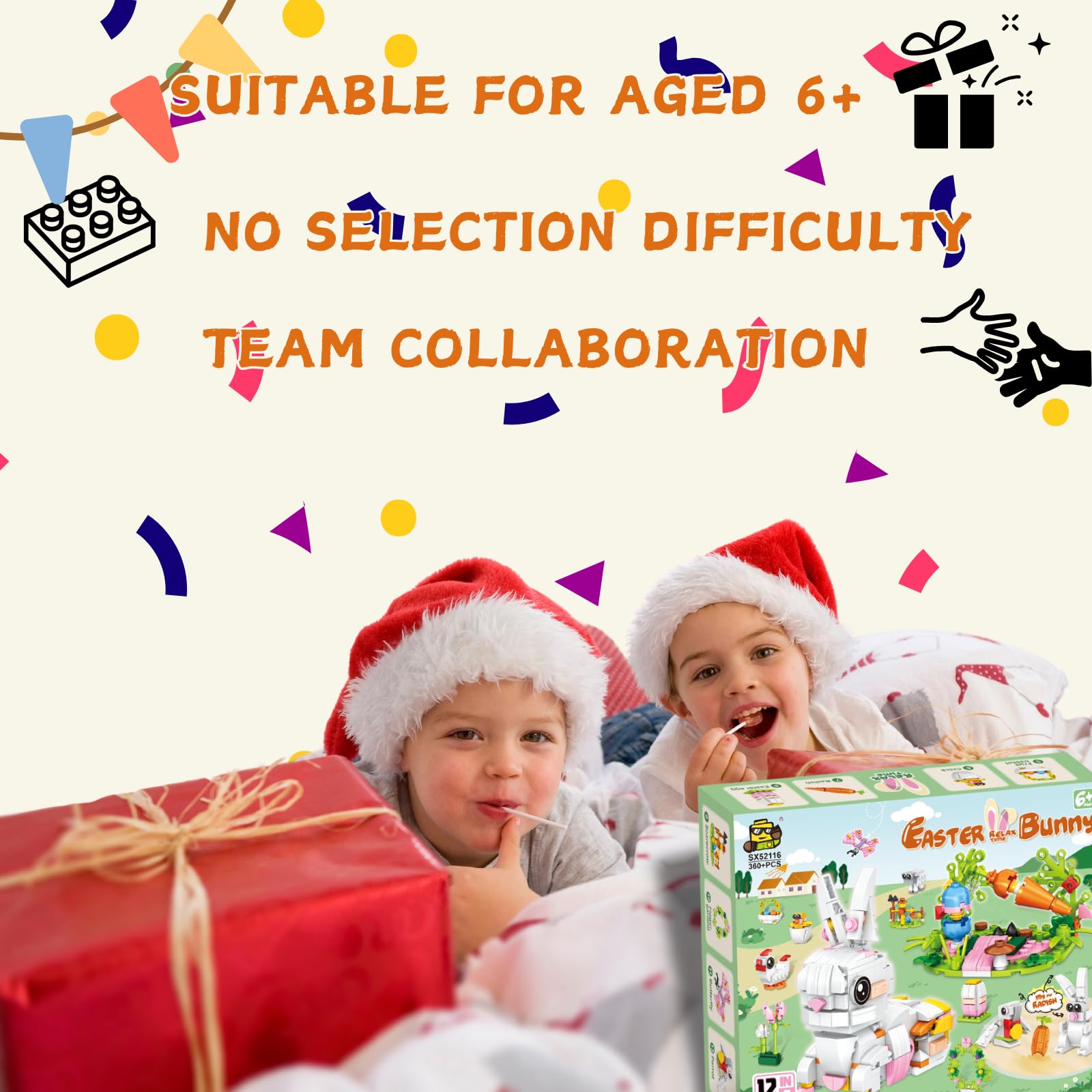 Tecnobicho STEM 12in1 kid-assembly action shows kids crafting multiple mini models.