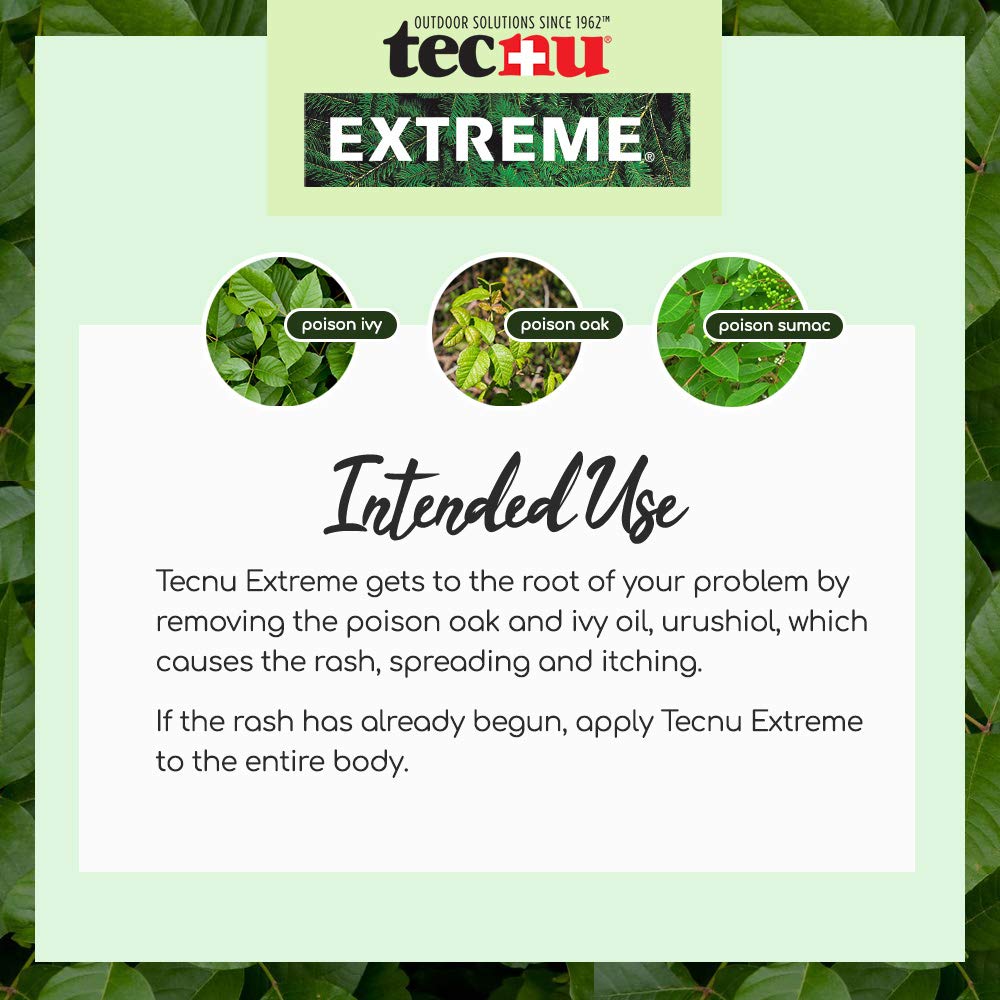  Tecnu Extreme being applied with a 15-second gentle scrub