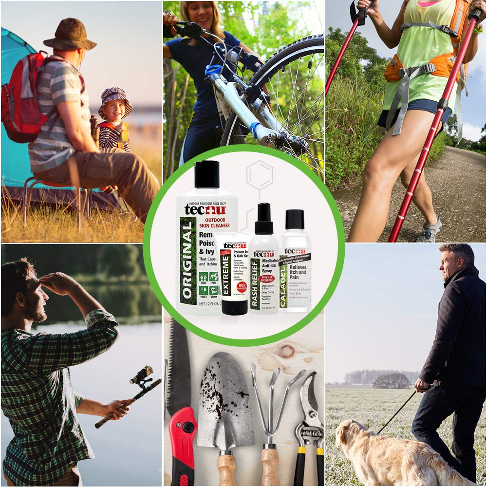 Outdoor scene featuring Tecnu Extreme for skin irritations