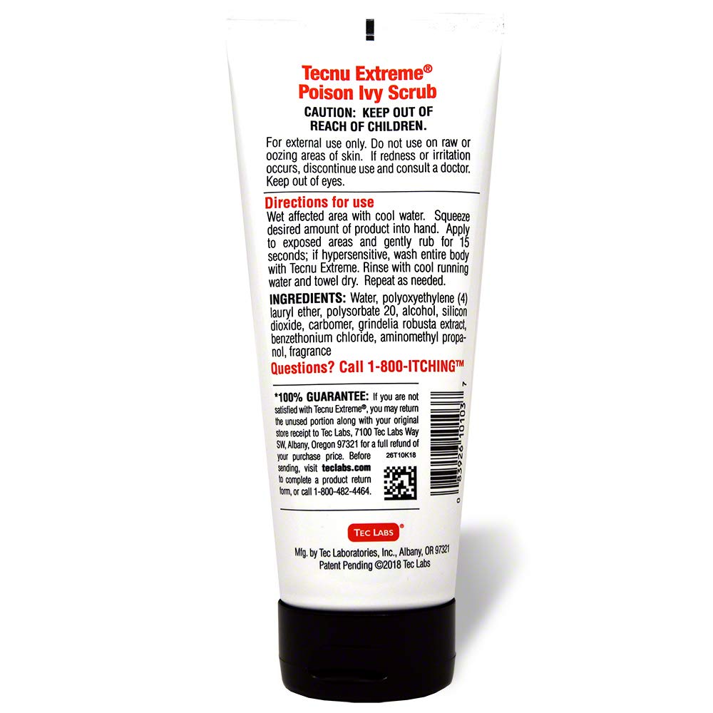 Tecnu Extreme being poured onto wet skin for oil removal