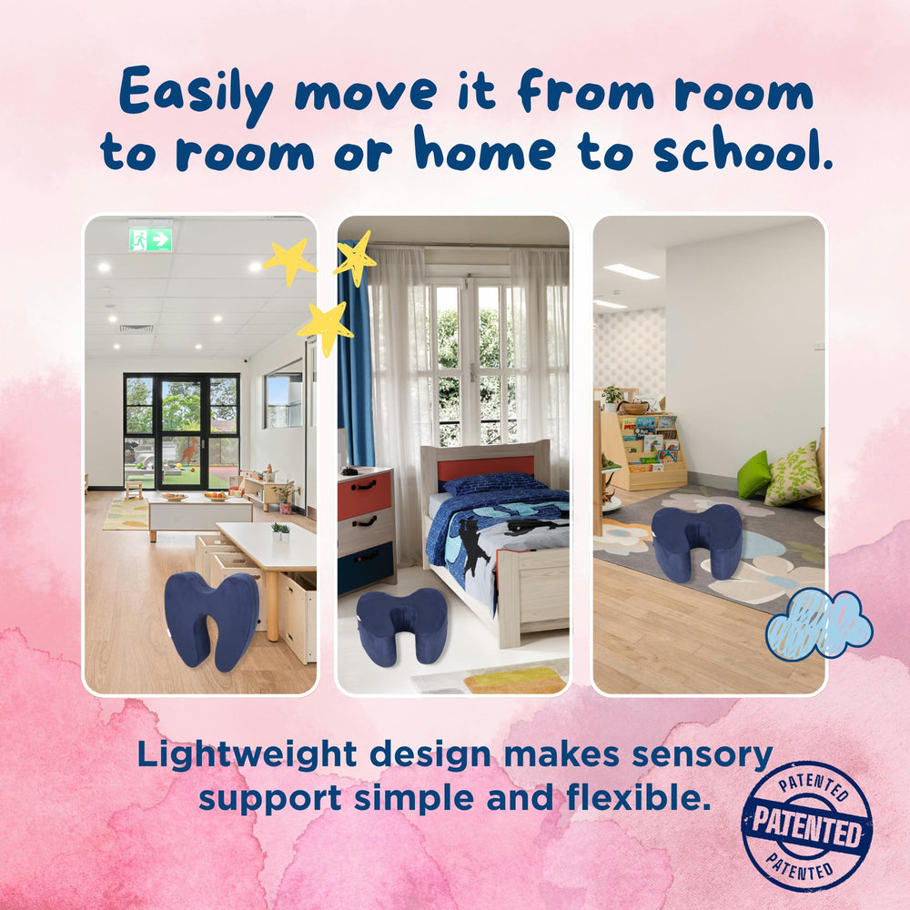 TED KANGAROO Sensory Soft Squeeze Seat durable foam maintains shape during active play and wiggles.
