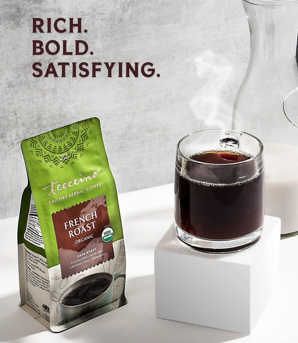 Teeccino ramón seeds and carob blend for depth.