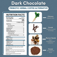 Teeccino vegan prebiotics chicory root blend highlighting gut-friendly fiber.