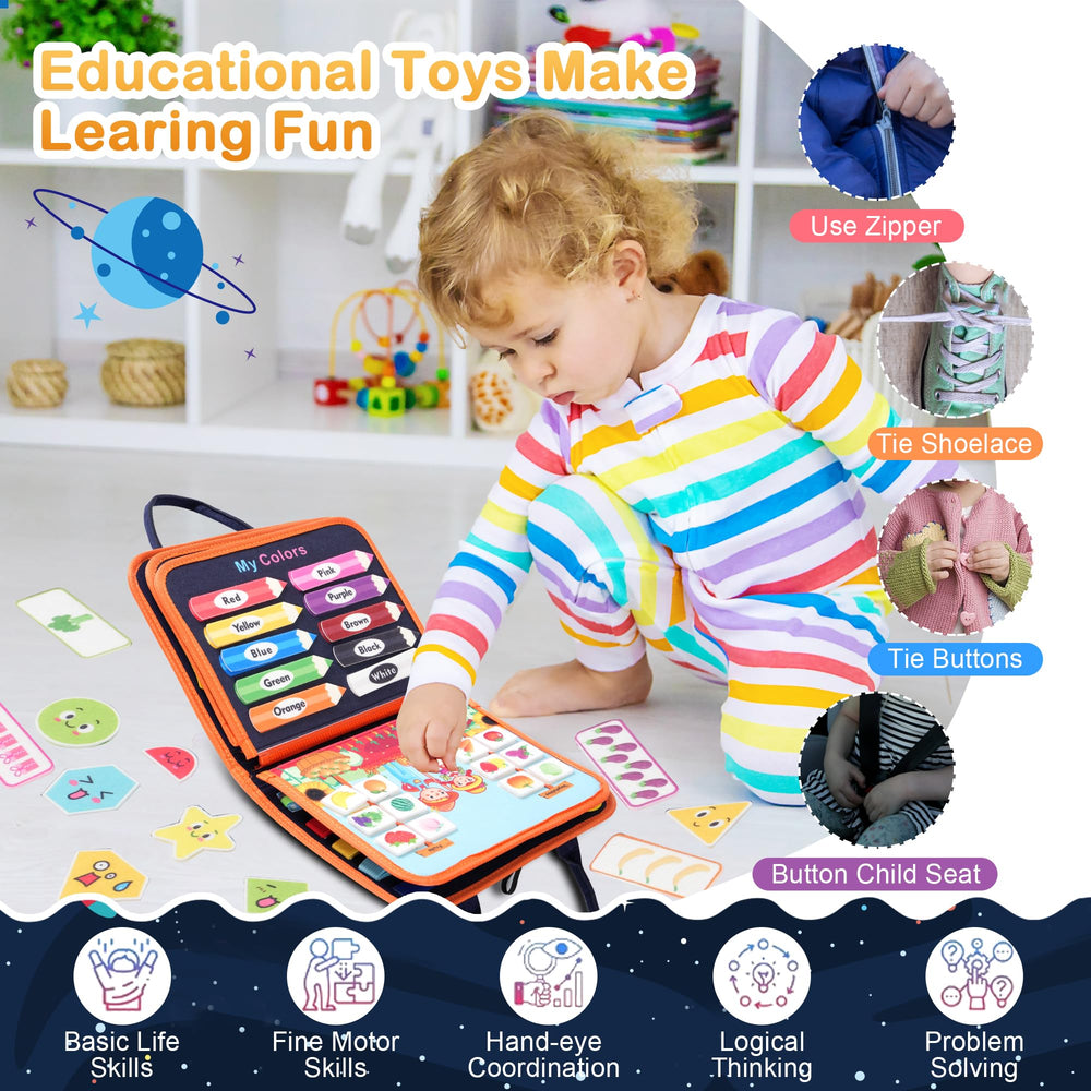 Teefrye Busy Board gear and shapes focus for problem solving and spatial awareness