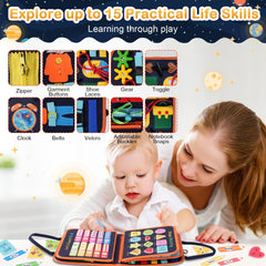 Teefrye Toddler Busy Board shoelace activity supports daily dressing skills