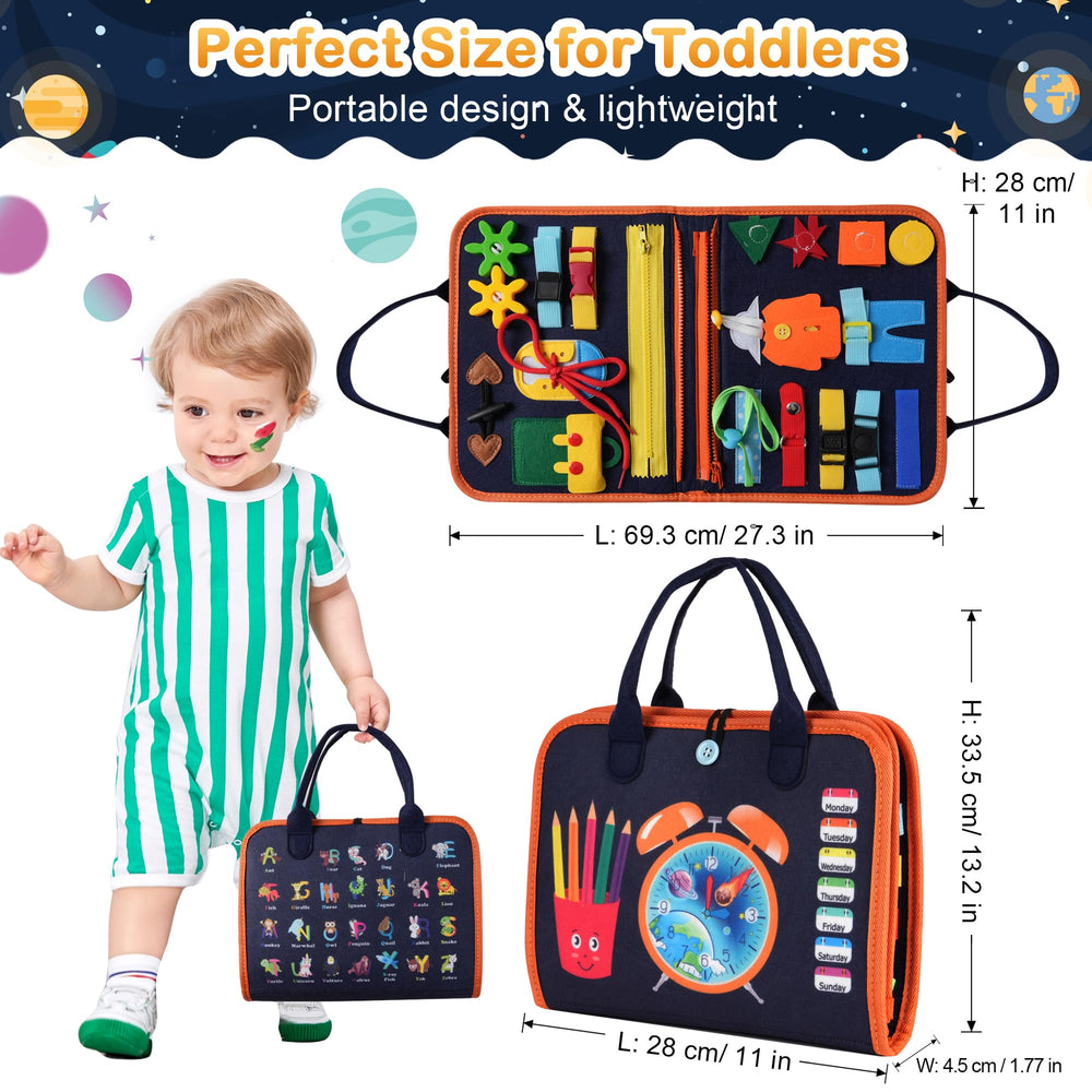 Teefrye Toddler Busy Board travel-friendly design keeps kids engaged on trips