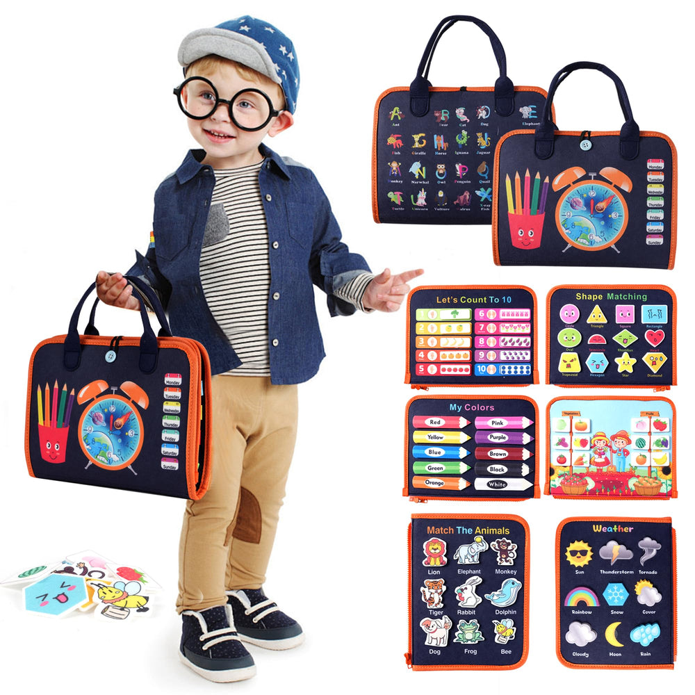 Teefrye Toddler Busy Board zipper activity promotes fine motor skills during play