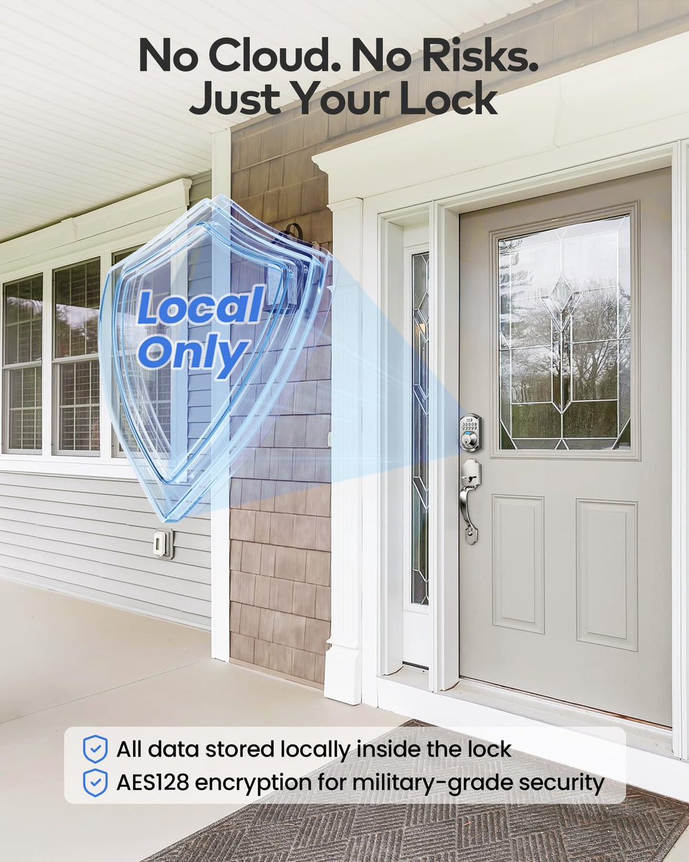 TEEHO TE012W easy installation on standard doors without drilling.