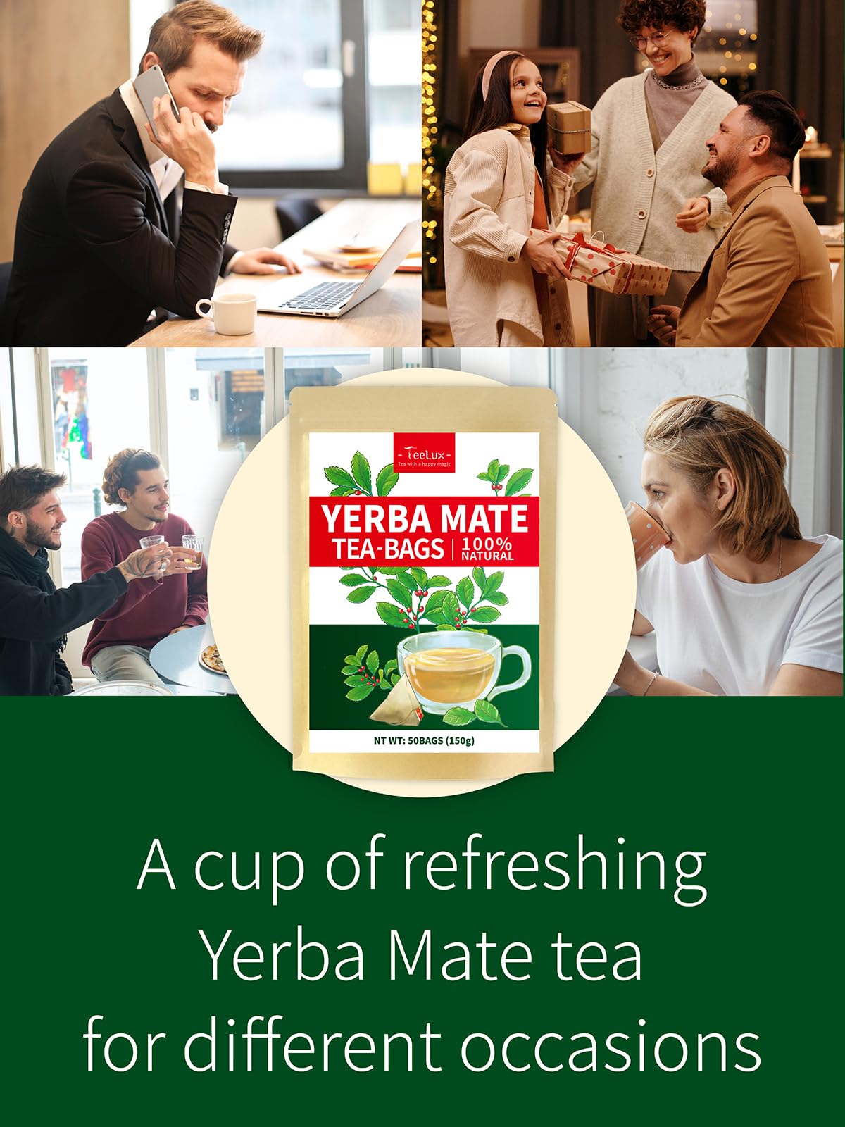 Teelux unsmoked yerba mate ready for a calm morning ritual