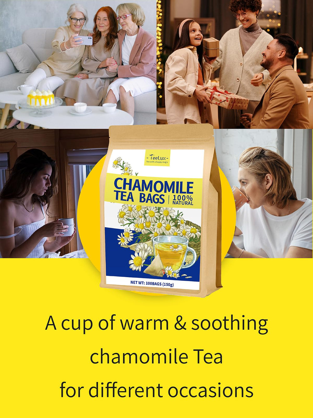 TeeLux relaxing evening tea, perfect with honey or lemon.