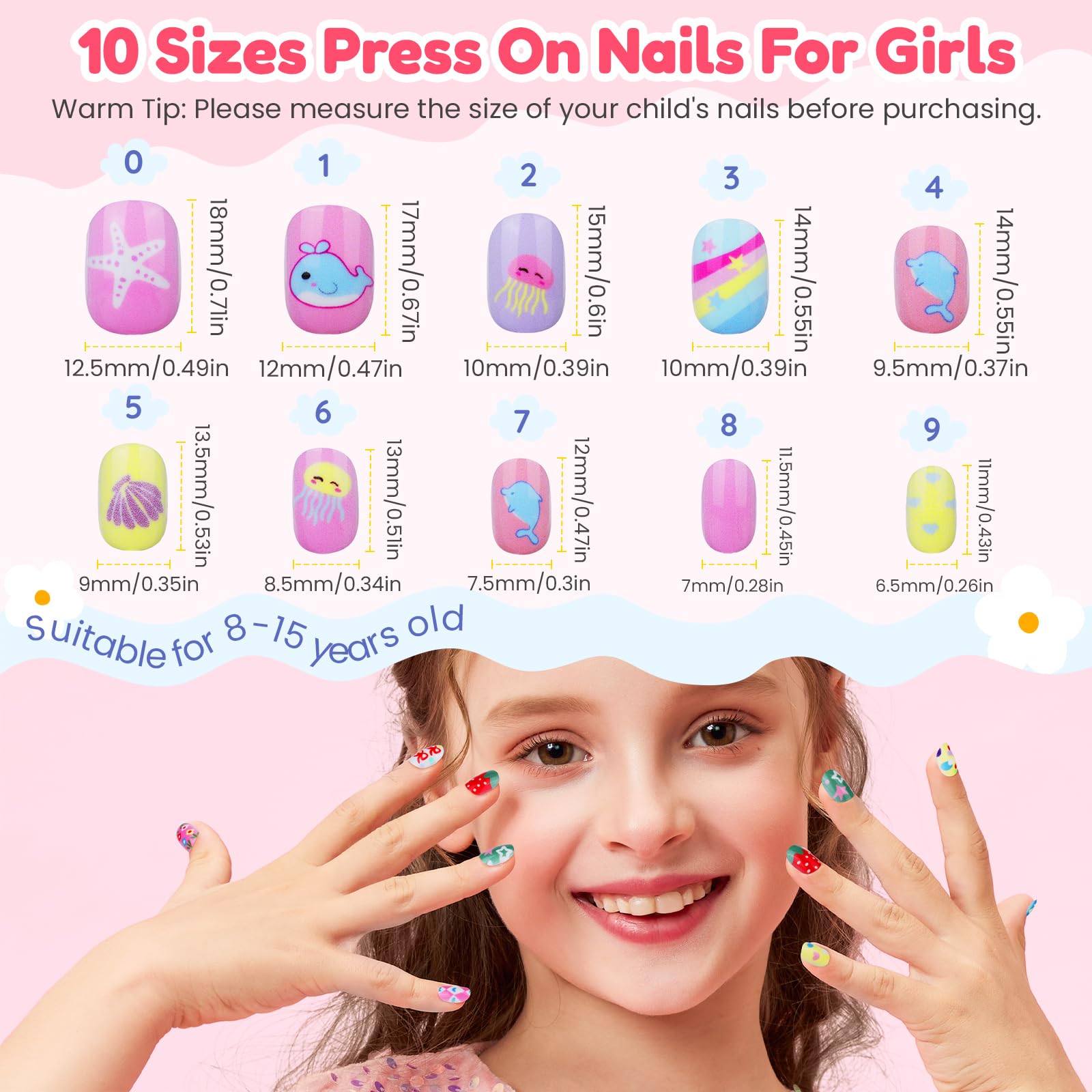 Teenitor 12 sizes with adhesive tabs for quick, mess-free fit
